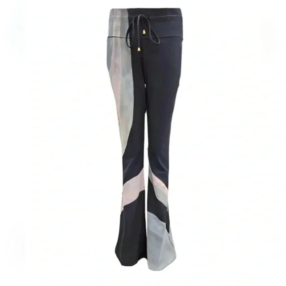 DESIGNING HOLLYWOOD X MADISON MAISON BLACK PAINTED FLARE YOGA Pants SWEATPANT XS - Picture 1 of 8